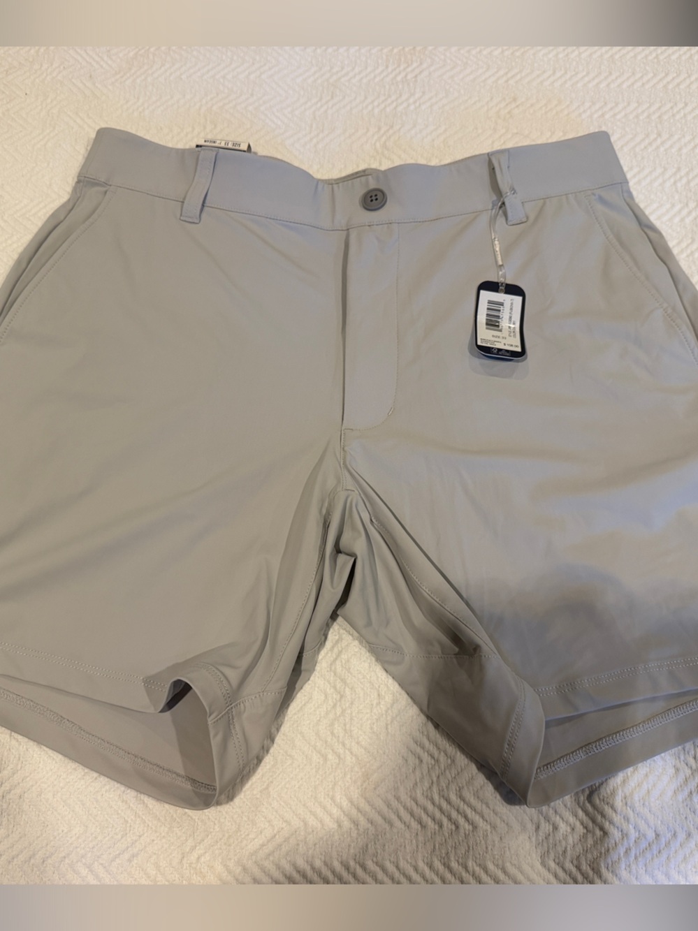 johnnie-O Light Khaki Performance Hybrid Shorts